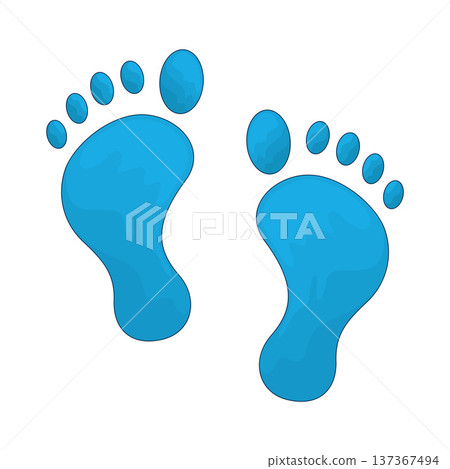 Illustration of Digital Footprint Illustration of Digital Footprint 137367494