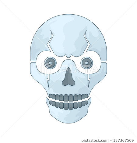Illustration of Cyber Skull 137367509