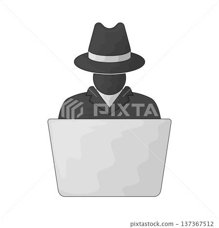 Illustration of hacker 137367512