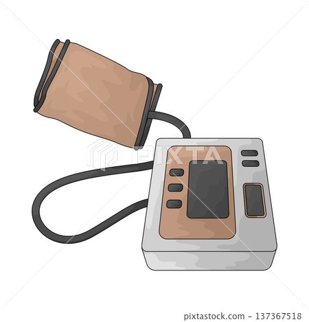 Illustration of Blood Pressure Monitor Illustration of Blood Pressure Monitor 137367518