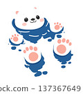 Polar Bear Floating On Water 137367649