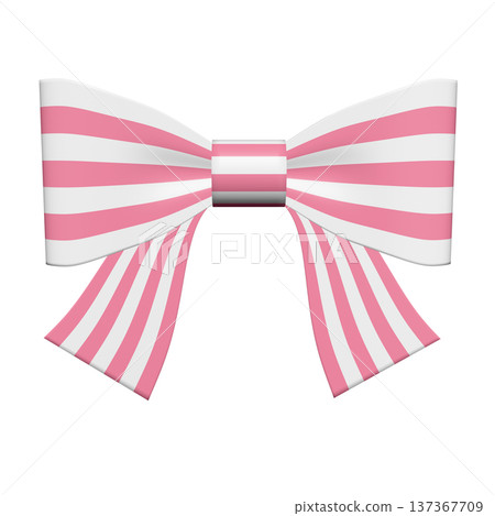 Cute pink and white striped ribbon | Gifts, decorations, presents 137367709