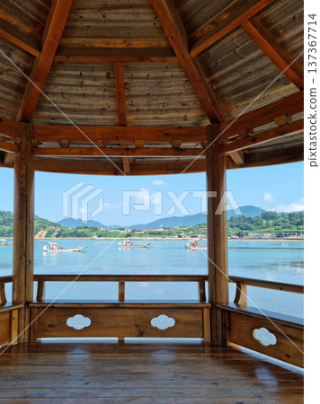 This is a pavilion in an island village. This is a pavilion in an island village. 137367714