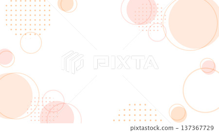 Scandinavian-style natural Memphis background: A cute, adult frame of muted pastel circles and dots. Copy space in the center. Scandinavian-style natural Memphis background: A cute, adult frame of muted pastel circles and dots. Copy space in the center. 137367729