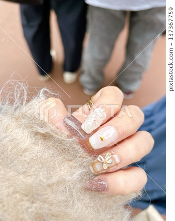 Stylish brown flash nails Stylish brown flash nails 137367759