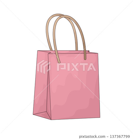 Illustration of Tote Bag Illustration of Tote Bag 137367799