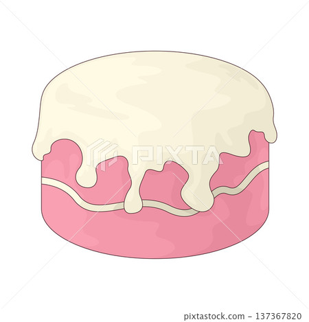 Illustration of Birthday Cake Illustration of Birthday Cake 137367820