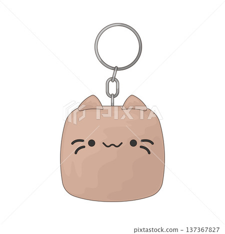 Illustration of cat keychain Illustration of cat keychain 137367827