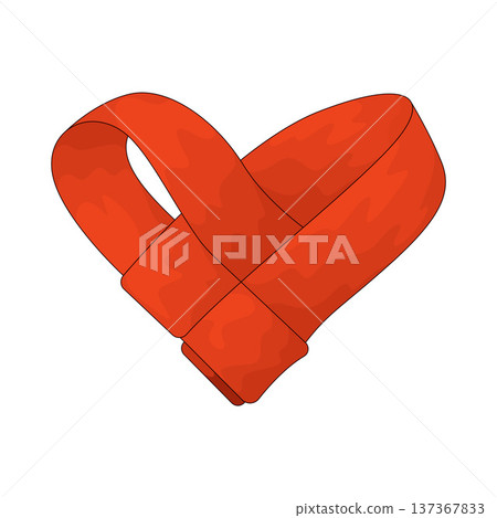 Illustration of Ribbon Heart Illustration of Ribbon Heart 137367833