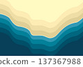 Abstract Coastal Layers with Sand Beach and Blue Ocean Waves Background 137367988