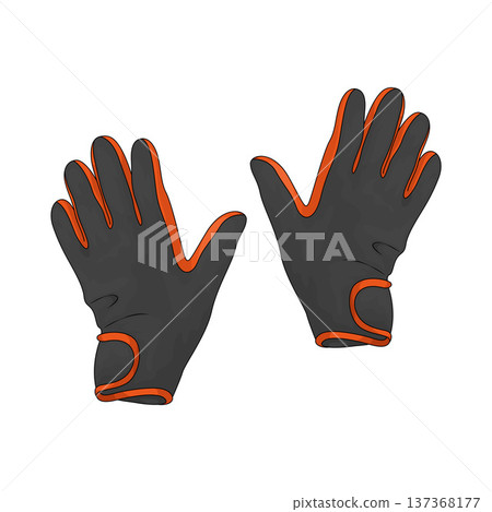 Illustration of Diving Gloves 137368177