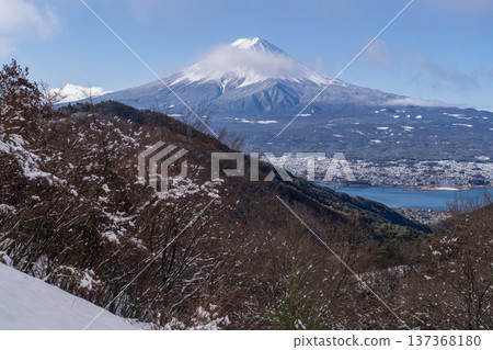 冬季的富士山，山梨縣 137368180