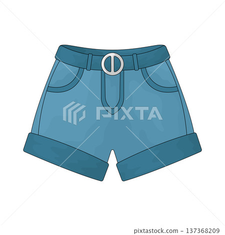 Illustration of shorts jeans Illustration of shorts jeans 137368209
