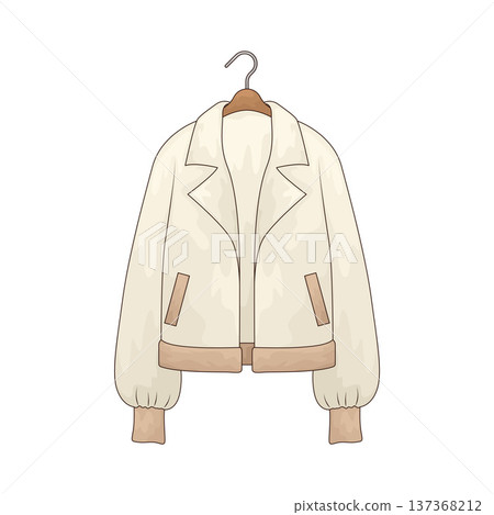 Illustration of Jacket on hanger Illustration of Jacket on hanger 137368212