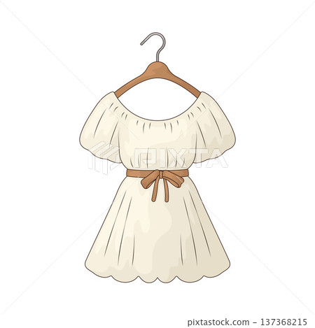 Illustration of Dress on hanger 137368215