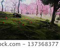 Weeping plum blossoms and fallen camellias at Jonangu Shrine 137368377
