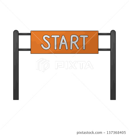 Illustration of Starting Line Illustration of Starting Line 137368405