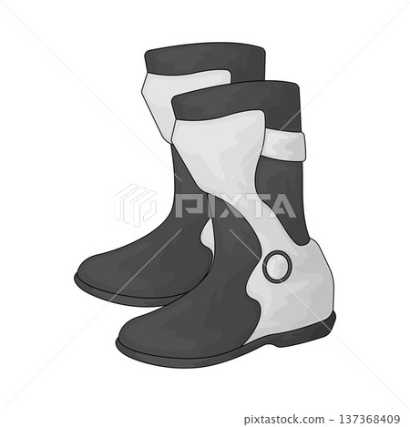 Illustration of Racing Boots 137368409