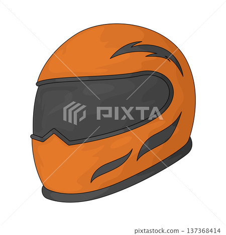 Illustration of Racing Helmet 137368414