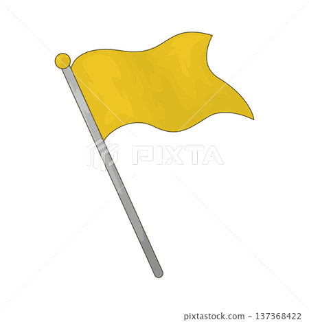 Illustration of Yellow Flag 137368422