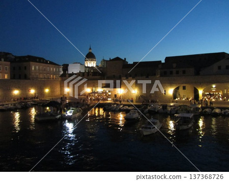 Old Town Harbor at Night Old Town Harbor at Night 137368726
