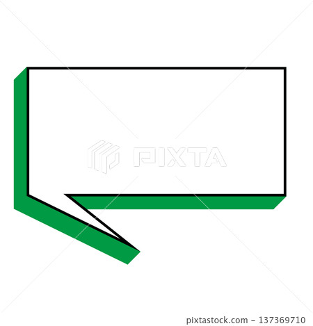 Illustration of a simple rectangular speech bubble Illustration of a simple rectangular speech bubble 137369710