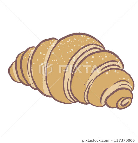 Kawaii buttery croissant pastry illustration cute bakery bread for breakfast cafe menu graphics pastry shop designs and cozy morning bakery themed food illustration Kawaii buttery croissant pastry illustration cute bakery bread for breakfast cafe menu graphics pastry shop designs and cozy morning bakery themed food illustration 137370006