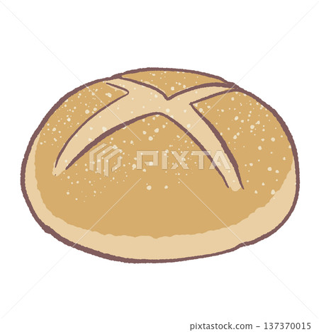 Kawaii round artisan bread loaf illustration cute bakery sourdough bread for bakery menu graphics fresh baked bread clipart rustic bakery themed design Kawaii round artisan bread loaf illustration cute bakery sourdough bread for bakery menu graphics fresh baked bread clipart rustic bakery themed design 137370015
