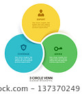 3 Circle Venn Diagram Hexagon Business Infographic Framework Diagram Template 137370249