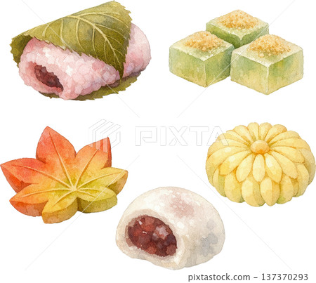 Watercolor Japanese food illustration 137370293