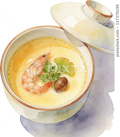 Watercolor Japanese food illustration 137370299