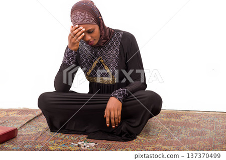 portrait of young muslim woman portrait of young muslim woman 137370499