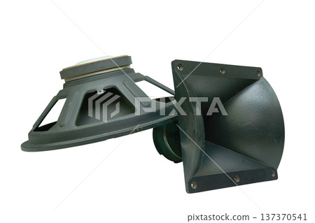 Fifteen inch speaker and high frequency tweeter for sound Fifteen inch speaker and high frequency tweeter for sound 137370541