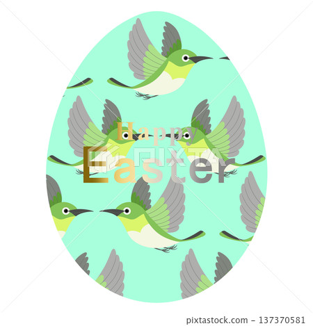 Easter_Egg with a white-eye Easter_Egg with a white-eye 137370581