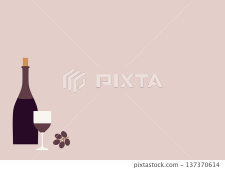 Wine and glass background illustration 137370614