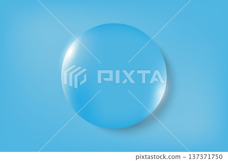 3D glossy blue sphere on solid light blue background 3D glossy blue sphere on solid light blue background 137371750