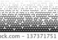 Abstract triangle halftone gradient pattern in black and white 137371751