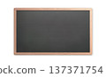 Empty blackboard with wooden frame isolated on white 137371754