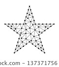 Star shaped point mesh with triangular web connections 137371756