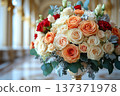 Exquisite Bouquet of Roses and Greenery for Wedding Decor 137371978