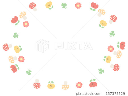 小學入學典禮祝賀電報：現成的粉彩賀卡/慶祝模板（無文字，僅邊框） 137372529