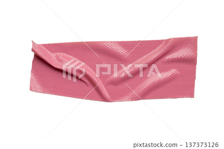 Pink adhesive sticky tape isolated on white background Pink adhesive sticky tape isolated on white background 137373126