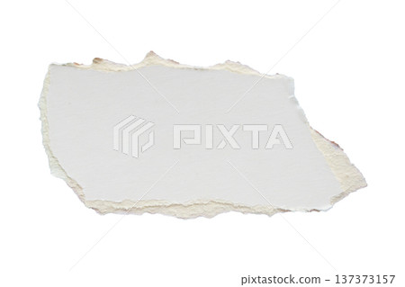 White ripped paper torn edges strips isolated on white background White ripped paper torn edges strips isolated on white background 137373157