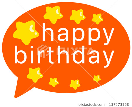 Happy Birthday speech bubble 137373368