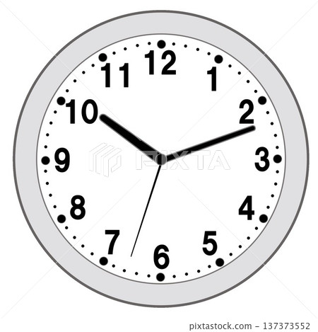 Illustration of a simple circular wall clock Illustration of a simple circular wall clock 137373552