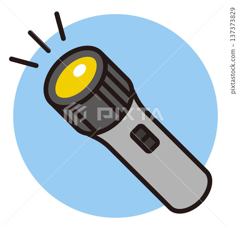 Flashlight icon. Light vector illustration. 137373829