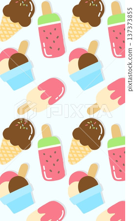 seamless pattern with ice cream 137373855