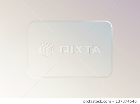 Glass morphism frosted glass UI panel on beige gradient background Glass morphism frosted glass UI panel on beige gradient background 137374546