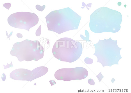 水彩風格彩色心型插畫集 137375378