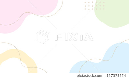 彩色幾何圖案背景，16:9 橫向尺寸 137375554